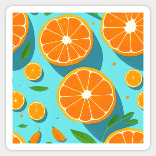 Orange Fruit Abstract Pattern Sticker